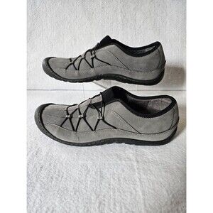 Clarks Springers Women’s Gray Leather Comfort Walking Shoes Size 9.5M